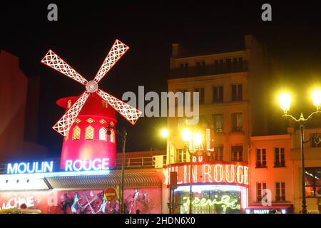 paris, moulin rouge, moulin rouges Banque D'Images