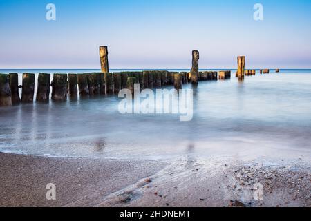 côte de mer baltique, groyne, côtes de mer baltique, groynes Banque D'Images