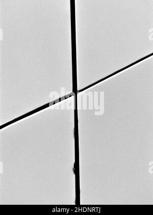 Image verticale en niveaux de gris des détails architecturaux et de l'art de la rue de Guangzhou, Chine Banque D'Images