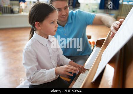 cours de piano, école de musique, professeur de piano, école de musique, cours de piano,écoles de musique, professeurs de piano Banque D'Images