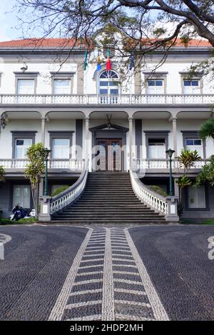 hôtel de ville, madère, santa cruz, mairie, madeiras,santa cruzs Banque D'Images