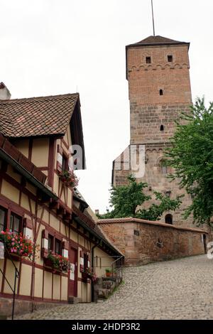 nuremberg, kaiserburg, château nuremberger, nurembergs, kaiserburgs Banque D'Images