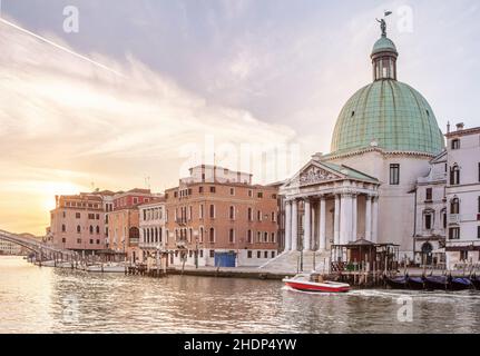 venise, canal grande, san simeone piccolo, venices Banque D'Images