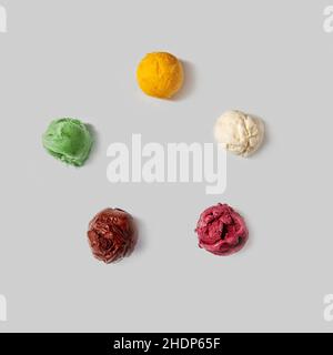 crèmes glacées, cuiller, crèmes glacées, crèmes glacées, crèmes glacées, crèmes glacées,pelles Banque D'Images