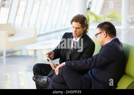 homme d'affaires, réunion, patron, hommes d'affaires, exécutif,cadres, chef, chefs, gestionnaire, rétroaction Banque D'Images