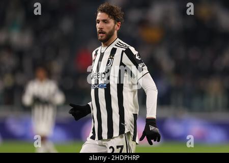 Turin, Italie.6th janvier 2022.Manuel Locatelli de Juventus pendant le match de la série A au stade Allianz, à Turin.Crédit photo à lire: Jonathan Moscrop/Sportimage crédit: Sportimage/Alay Live News Banque D'Images