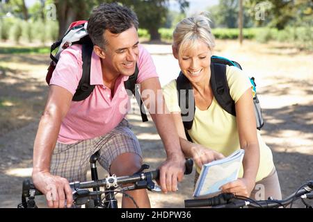 orientation, balade à vélo, orientations, promenades à vélo Banque D'Images