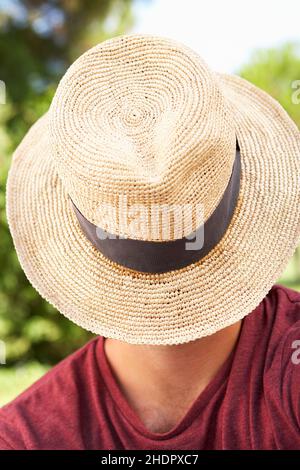 vacances, chapeau de paille, vacances, chapeaux de paille Banque D'Images