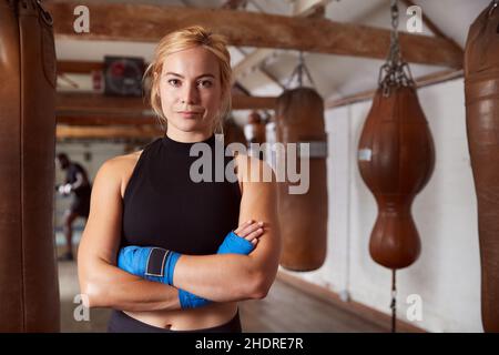 confiance en soi, boxer, auto-confidents, boxers Banque D'Images