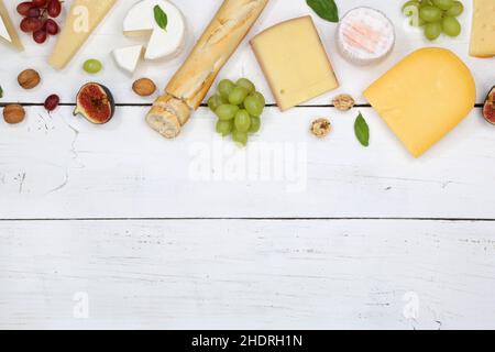 fromage, baguette, fromages, baguettes Banque D'Images