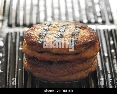 pile, réfrigérateur, patties hamburger, empilage, piles,frikadellers Banque D'Images