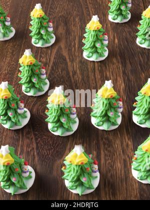 bonbons, glaçage, arbre de noël, bonbons, arbres de noël Banque D'Images