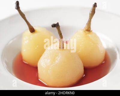 dessert aux poires, poire belle helene, desserts aux poires, poire belle helenes Banque D'Images