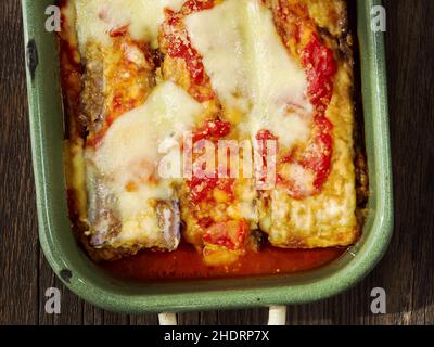 repas au four, lasagnes, plats au four, lasagnes Banque D'Images