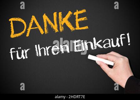 achats et achats, achats, merci, merci, achats et achats,merci, merci Banque D'Images