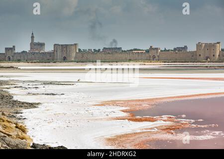 salin, mur de ville, camargue, aigues mortes, salines,murs, camargues Banque D'Images