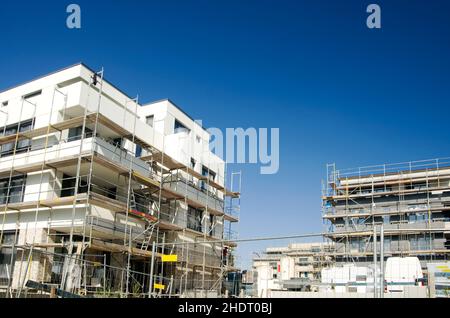 chantier de construction, logement, échafaudage, chantiers de construction, chantier,sites Banque D'Images