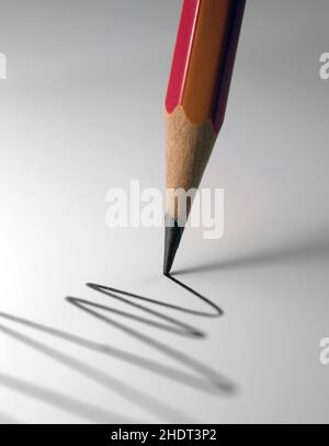 écriture, stylo, crayon, dessin, dispositif d'écriture,pointe de crayon, dessin de crayon, stylos, crayons, dessins,périphériques d'écriture, pointes de crayon Banque D'Images