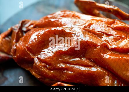 Gros plan sur le canard rôti cantonais tout en or Banque D'Images