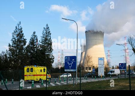 centrale nucléaire de tihange Banque D'Images