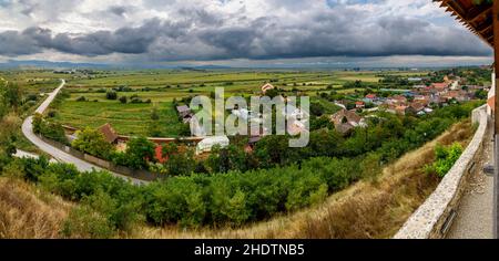 Le village de Feldiora Marienburg en Roumanie Banque D'Images