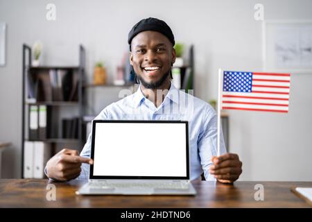 Cours ou leçon de langue étrangère en ligne Banque D'Images