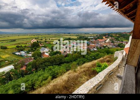 Le village de Feldiora Marienburg en Roumanie Banque D'Images