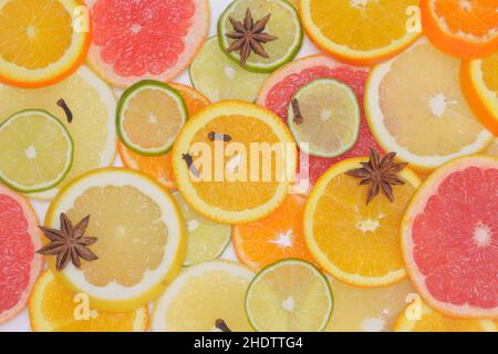 fonds, orange, vitamines, vitamine c, agrumes,fond, oranges, vitamines, vitamines cs, agrumes Banque D'Images