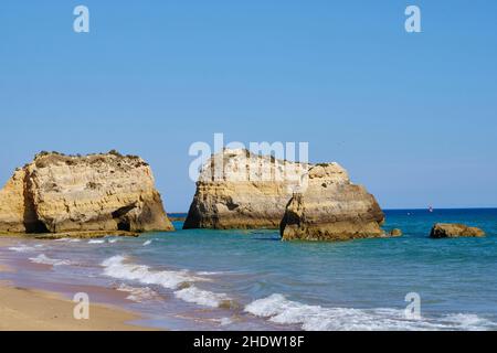 côte rocheuse, algarve, praia da rocha, côtes rocheuses, algarve Banque D'Images