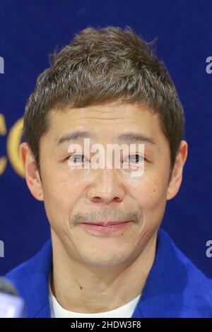 Tokyo, Japon.07th janvier 2022.Yusaku Maezawa, PDG de Start aujourd'hui, le premier citoyen japonais privé à rester sur la Station spatiale internationale (ISS), tiendra une conférence de presse au Foreign Corintins' Club of Japan (FCCJ) pour parler de son séjour de 12 jours du 8 au 20 décembre 2021,Et son entreprise de voyages spatiaux. Le 7 janvier 2022 à Tokyo, Japon.(Photo de Kazuki Oishi/Sipa USA) crédit: SIPA USA/Alay Live News Banque D'Images