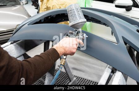 peinture, atelier de réparation automobile, pistolet à peinture, dessin, ateliers de réparation automobile,pistolets à peinture Banque D'Images