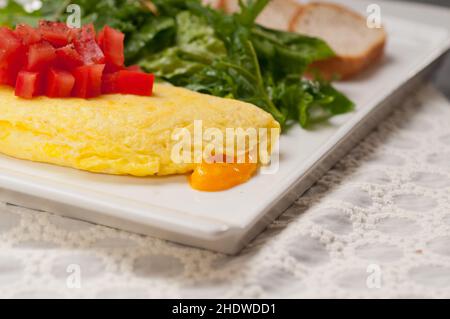 petit déjeuner, omelette, petit déjeuner, omelette, omelettes Banque D'Images