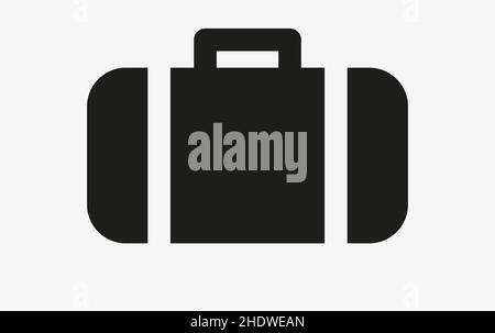 Icône de vecteur de bagages isolée sur fond blanc Illustration de Vecteur