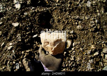 Le minerai de nickel sulfuré massif Rock Banque D'Images