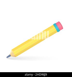 Modèle de rendu Pencil 3D Illustration de Vecteur