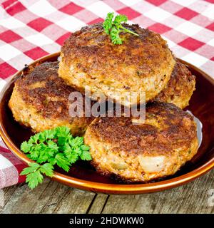 fait maison, meatball, frikadeller, mades à la maison, meatballs,frikadellers Banque D'Images