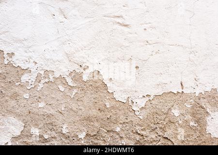 plâtre, abîmé, mur en pierre, plâtres, charpons,murs en pierre Banque D'Images