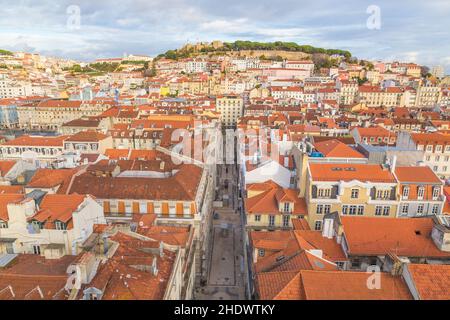 lisbonne, elevador de santa justa, ascenseur Carmo, lisbons Banque D'Images