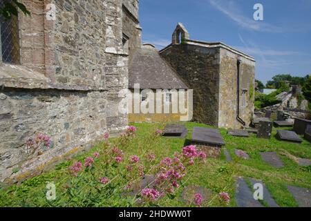 Église Llaneilian, Llaneilian, Amlwch, Anglesey, pays de Galles du Nord. Banque D'Images