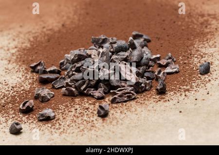 nibs de cacao Banque D'Images