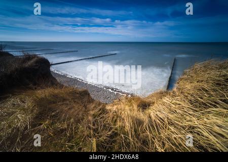 mer baltique, protection côtière, groyne, mer baltique, côtes,groynes Banque D'Images