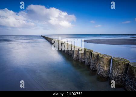 mer baltique, protection côtière, groyne, mer baltique, côtes,groynes Banque D'Images