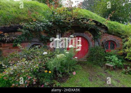 Kit de film, trou Hobbit, Shire, kits de film, studio de film Banque D'Images