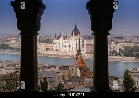 parlement, budapest, parlements, médiateurs Banque D'Images