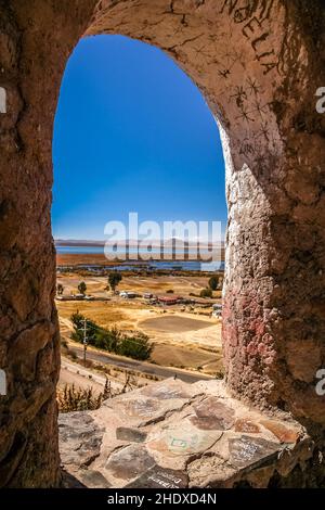 vue, ruines, vues, ruine Banque D'Images