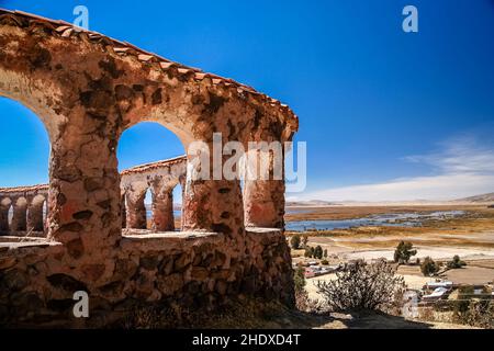 pérou, ruines, puno, perus, ruine,punos Banque D'Images