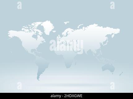 illustration, carte du monde, illustrations, cartes du monde Banque D'Images