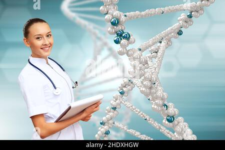recherche génétique, médecin, adn, recherche génétique, médecins,dnas Banque D'Images