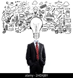 affaires, idées, créativité, intelligence, entreprise,negocios, remue-méninges, idées, créativités, intelligences Banque D'Images