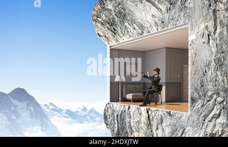 fantaisie, avenir, vision, fantasmes, aspiration,aspirations, perspectives d'avenir, points de vue Banque D'Images